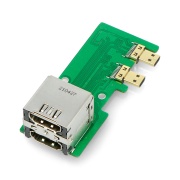 Płytka z adapterem microHDMI - HDMI - do Raspberry Pi 4B - Uctronics U6129