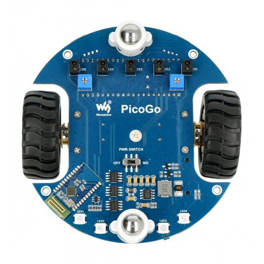 Мобільний робот PicoGo - робот з дистанційним керуванням для Raspberry Pi Pico - Waveshare 20396