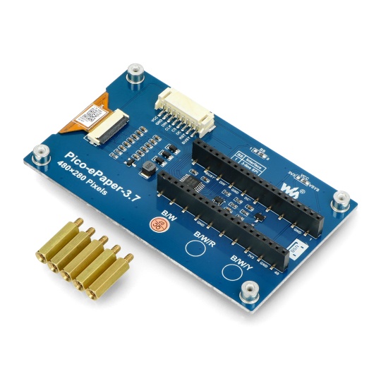 Електронний папір, дисплей з електронним чорнилом - 3.7 дюйма, 480 x 280 пікселів - SPI - чорно-білий - для Raspberry Pi Pico - Wa