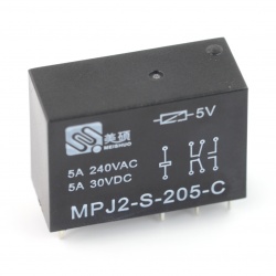 Przekaźnik MPJ2-S-205-C - cewka 5V, styki 2x 5A/240VAC