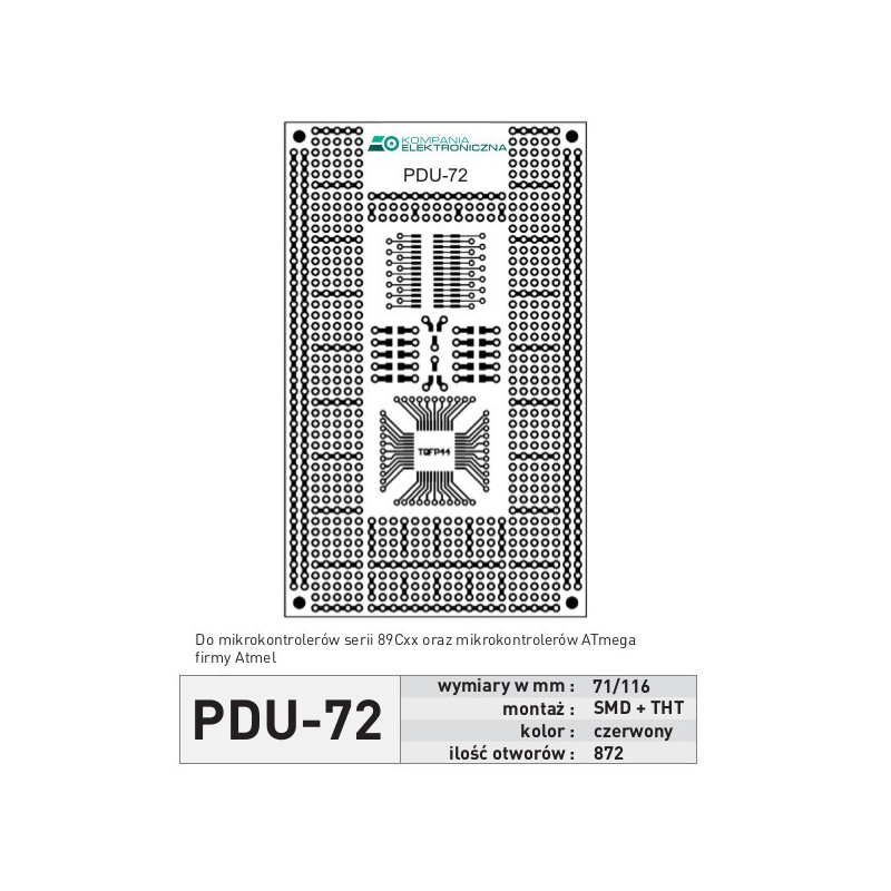 Płytka uniwersalna PDU72 - SMD