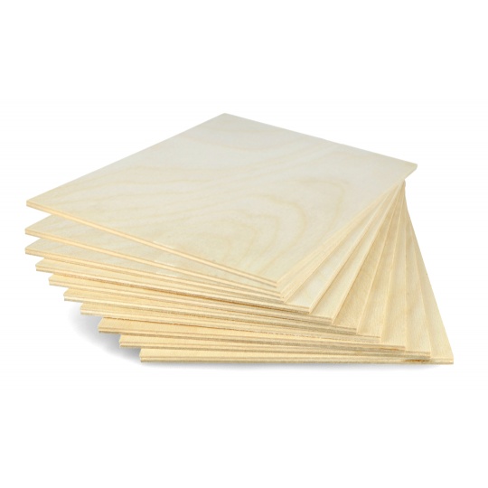 Березова фанера - 3 мм - формат А5 - 10 шт.