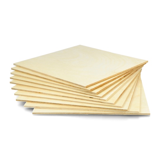 Березова фанера - 3 мм - формат 160x160 мм - 10 шт.