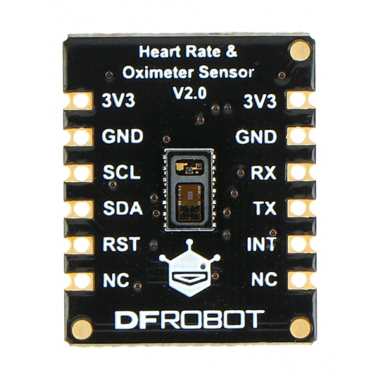 Fermion v2.0 - Пульсоксиметр та датчик серцевого ритму - MAX30102 - I2C - DFRobot SEN0344