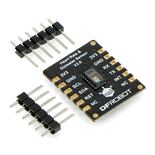 Fermion v2.0 - Пульсоксиметр та датчик серцевого ритму - MAX30102 - I2C - DFRobot SEN0344