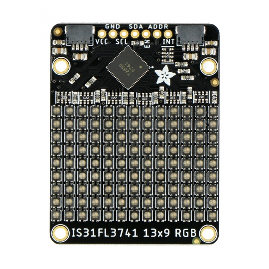 Драйвер RGB LED матриці - модуль з RGB LED матрицею з 117 діодів - IS31FL3741 - STEMMA QT / Qwiic - Adafruit 5201