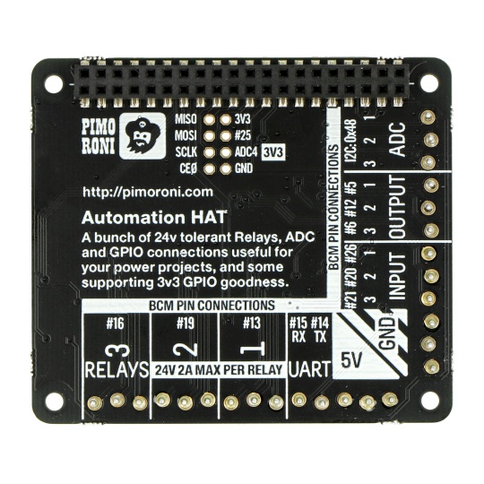 Automation Hat 3x реле + світлодіод - розширення для Raspberry Pi