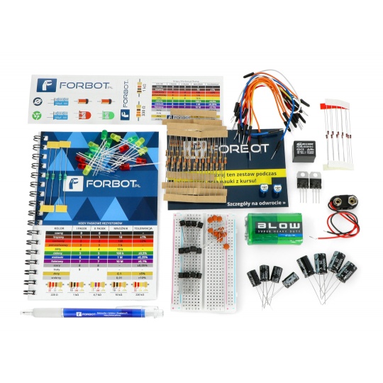 FORBOT - комплект для курсу основ електроніки + гаджети та Box (PLUS версія)