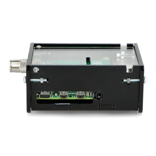 Корпус для Raspberry Pi 4B и DVB-T тюнера TV HAT — черный и прозрачный.