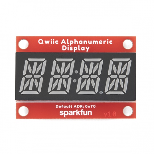 Алфавітно-цифровий дисплей SparkFun - алфавітно-цифровий дисплей - червоний - Qwiic - SparkFun COM-16916