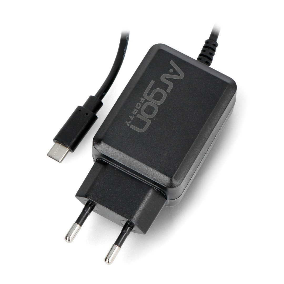 Zasilacz Argon40 V2 USB typ C 5,25V/3,5A do Raspberry Pi 4B - czarny