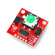 Qwiic Button Red LED - moduł z przyciskiem - zielony LED - SparkFun BOB-16842