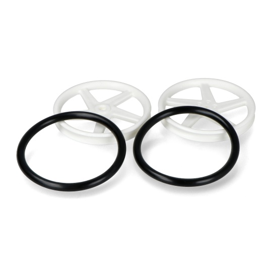 Білі колеса - 2 шт. - для сервоприводу FS90R - Kitronik 2593-SV