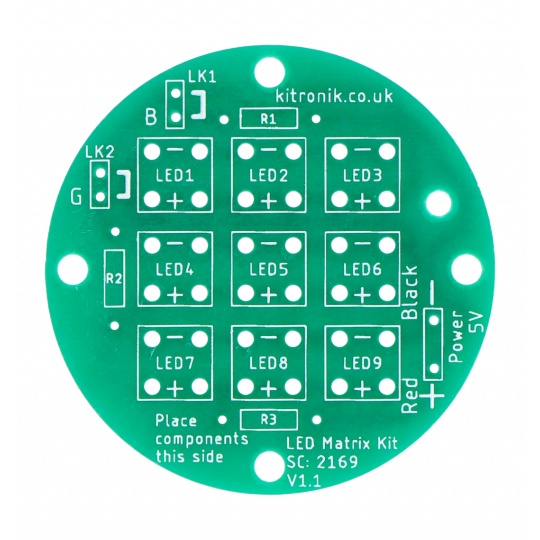 Комплект для будівництва світлодіодної матричної лампи - 5V - Kitronik 2169
