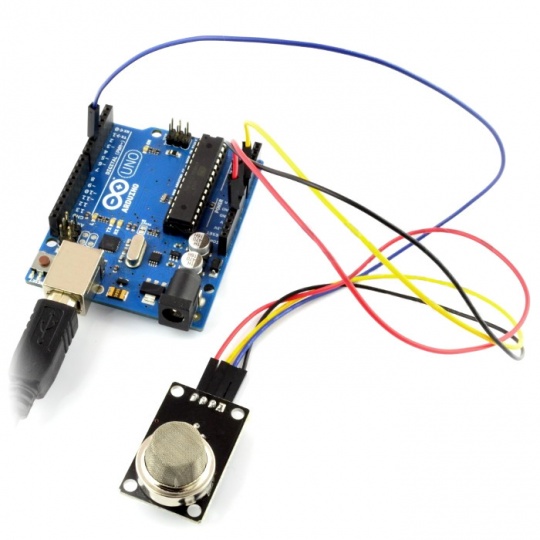 Датчик диму та горючих газів MQ-2 - напівпровідниковий - чорний модуль