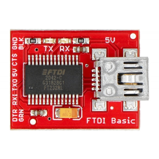 Перетворювач USB-UART FTDI 5V miniUSB - SparkFun DEV-09716