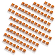 Kostka elektryczna samozaciskowa WAGO 2pin 4mm 32A/450V - 100szt.