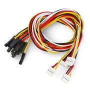 Grove - zestaw 5 przewodów 4-pin 2mm - przewody żeńskie 2,54mm / 30cm