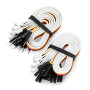 Grove - zestaw 5 przewodów 4-pin 2mm - przewody żeńskie/męskie 2,54mm 20cm