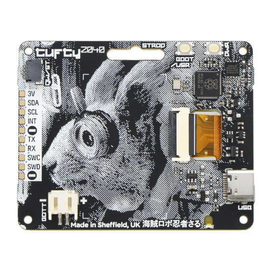 Tufty 2040 - плата з RP2040 та 2.4'' TFT LCD дисплеєм - PiMoroni PIM624
