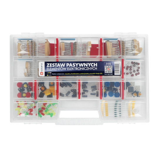 Комплект пасивних електронних компонентів + органайзер