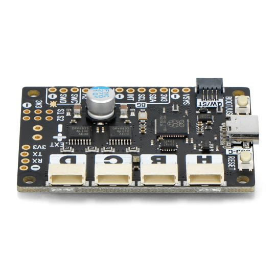 Двигун 2040 - чотириканальний контролер двигуна 10 В/0,5 А - RP2040 - Pimoroni PIM618