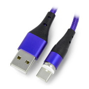 Przewód magnetyczny USB A - USB typ C - 2m - Akyga AK-USB-43