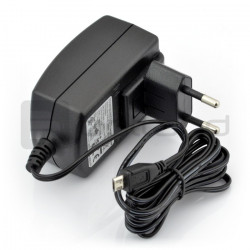 Zasilacz microUSB 5V 2A Raspberry Pi - oryginalny T5582DV - czarny