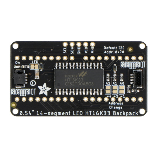 0,54-дюймовий 4-символьний буквено-цифровий дисплей - Червоний - STEMMA QT / Qwiic - Adafruit 1911