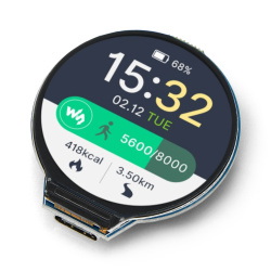 Wyświetlacz okrągły LCD IPS...