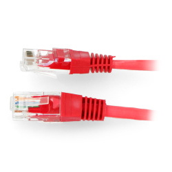Przewód sieciowy Ethernet Patchcord UTP 5e 1,5m - czerwony