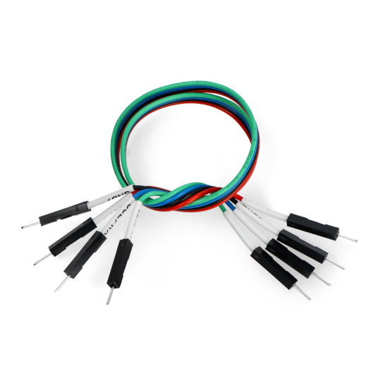 Gravity - Комплект з'єднувальних кабелів I2C/UART - чоловічий-чоловічий - 30 см - 5 шт. - DFRobot FIT0916-MM