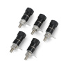 Gniazdo bananowe AL2437 - czarne - 4mm - 5szt.