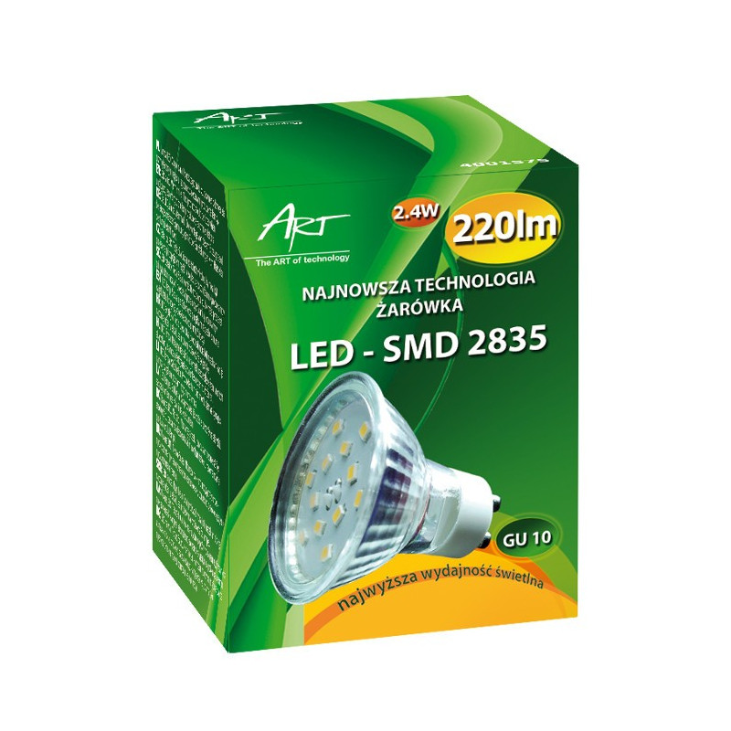 Żarówka LED ART, GU10, 2,4W, 220lm