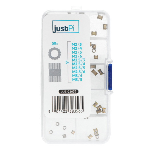 Латунна різьба - вставка для 3D-друку - різні розміри - набір з 50 штук - justPi