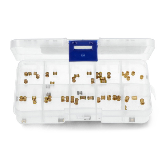 Латунна різьба - вставка для 3D-друку - різні розміри - набір з 50 штук - justPi