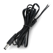 Wtyk DC 5.5x2.1mm z przewodem 20AWG - 1m
