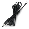 Wtyk DC 5,5x2,1mm z przewodem 24AWG - 1,5m