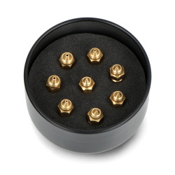 Dysza Creality High-end Brass 0,25mm/0,4mm/0,6mm/0,8mm - filament 1,75mm - mosiądz - 8szt.