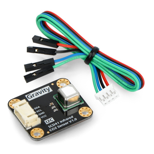 Гравітація - Датчик вуглекислого газу CO2 - SCD41 - ІЧ - I2C - 400-5000 ppm - DFRobot SEN0536