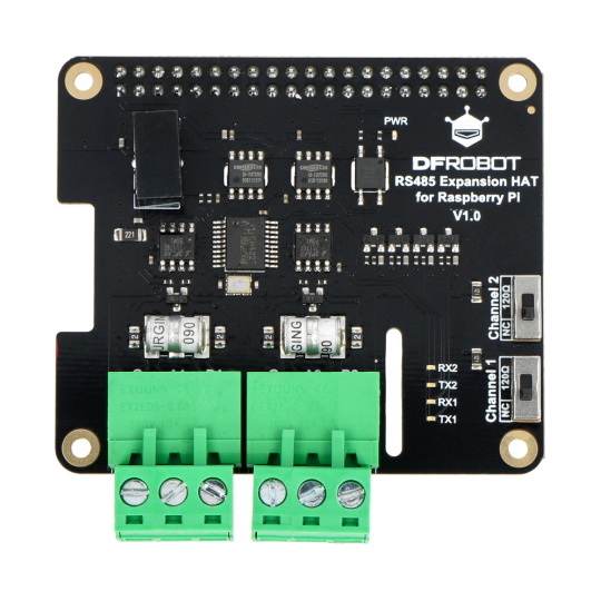 Двоканальний модуль розширення RS485 для Raspberry Pi 4B - DFRobot DFR0824