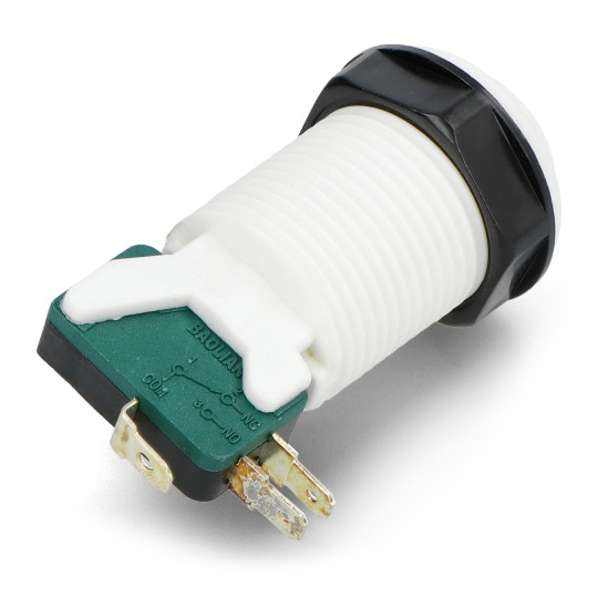 Увігнута кнопка для аркадних ігор 3,5 см - біла - SparkFun COM-09340