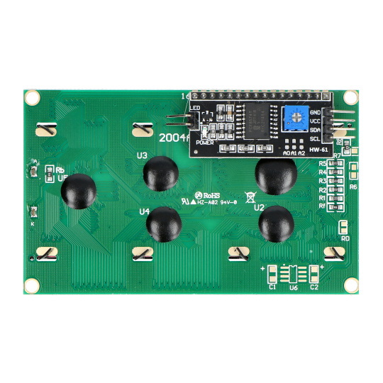 РК-дисплей 4x20 символів синього кольору + I2C перетворювач LCM1602