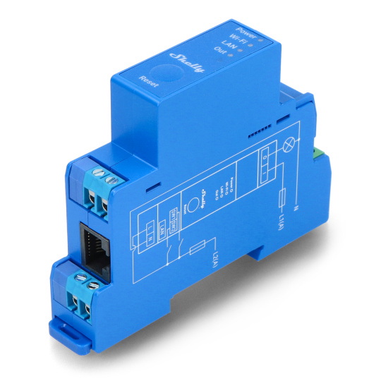 Shelly Pro 1 - 1-канальний WiFi контролер 230 В - додаток для Android/iOS