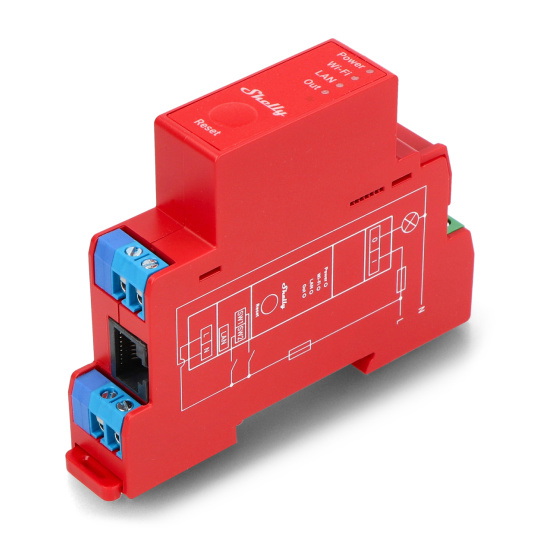 Shelly Pro 1 PM - 1-канальний контролер з вимірювачем потужності WiFi 230 В - додаток Android/iOS