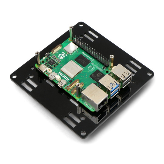 Чохол для кріплення монітора Raspberry Pi 5 Vesa v2 - чорний