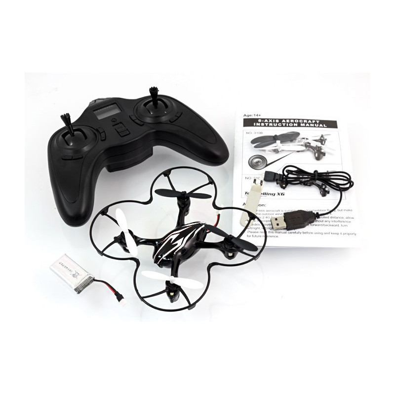 Quadrocopter Shadow Breaker Top Selling X6 biało-czarny 2.4GHz z kamerą - 13cm