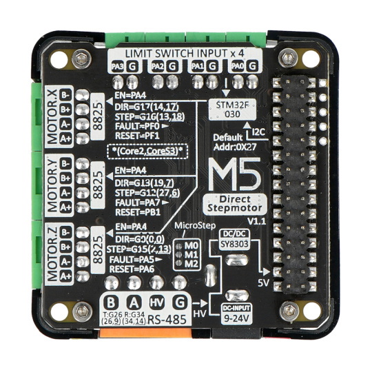 Модуль драйвера крокового двигуна 13.2 - HR8825 - драйвер крокового двигуна - для модулів розробки M5Stack Core - M5Stack M039-V11