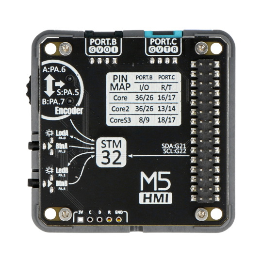 Модуль HMI STM32F030 - з енкодером та акумулятором 500 мАг - M5Stack M129
