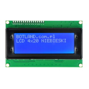 Wyświetlacz LCD 4x20 znaków niebieski ze złączami - justPi